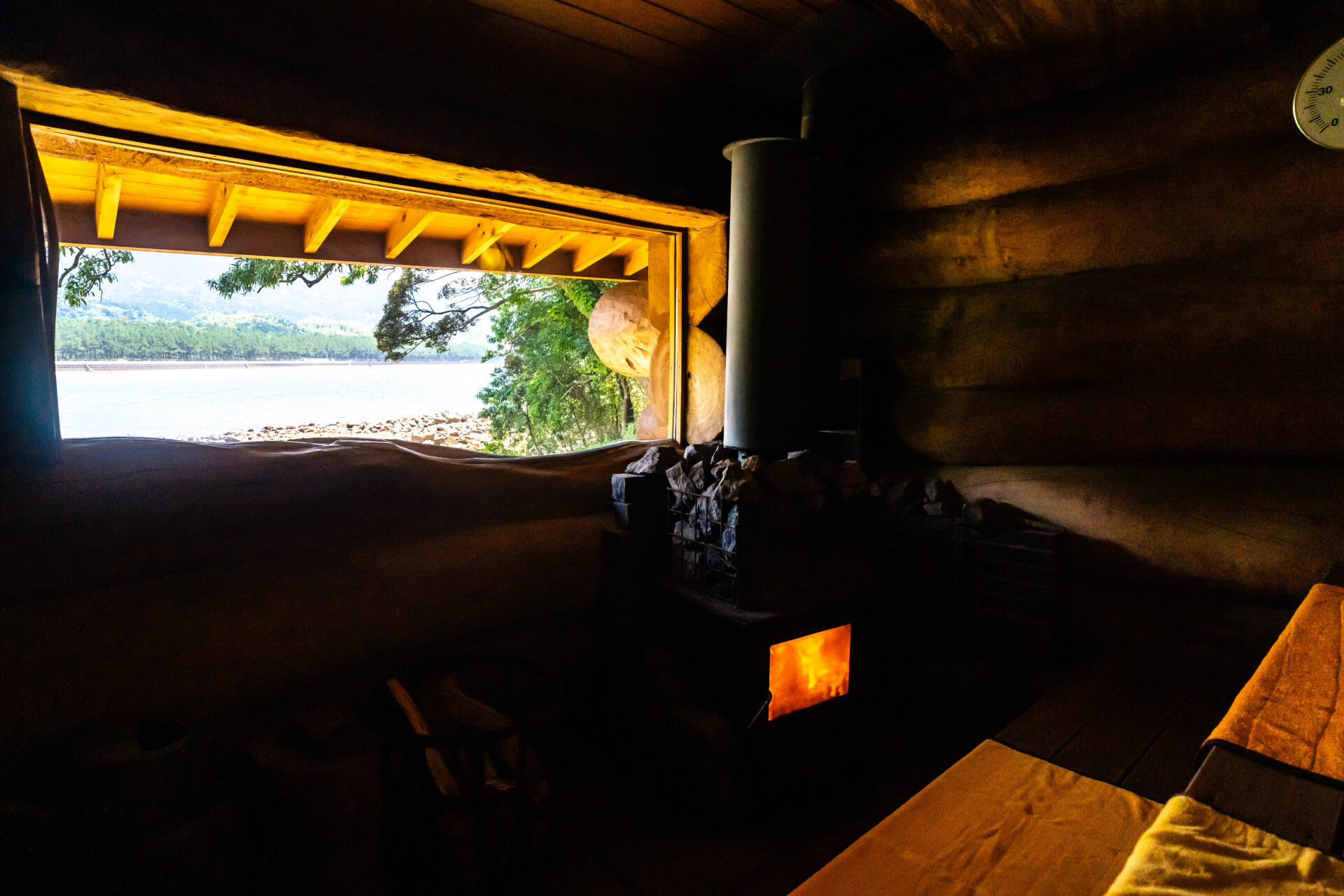 hideway sunset camp sauna